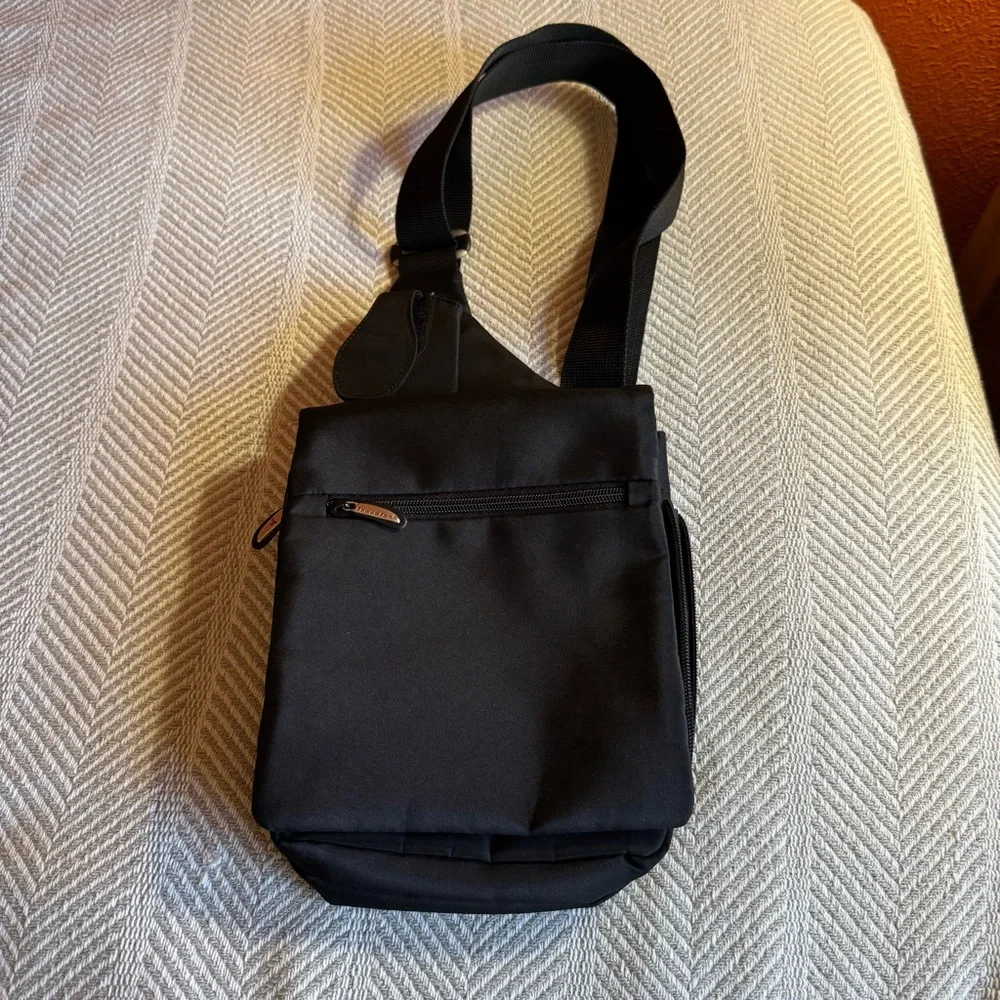 Travelon RFID Anti-Theft Crossbody Sling Bag, Black, EUC‎ - Picture 12 of 13